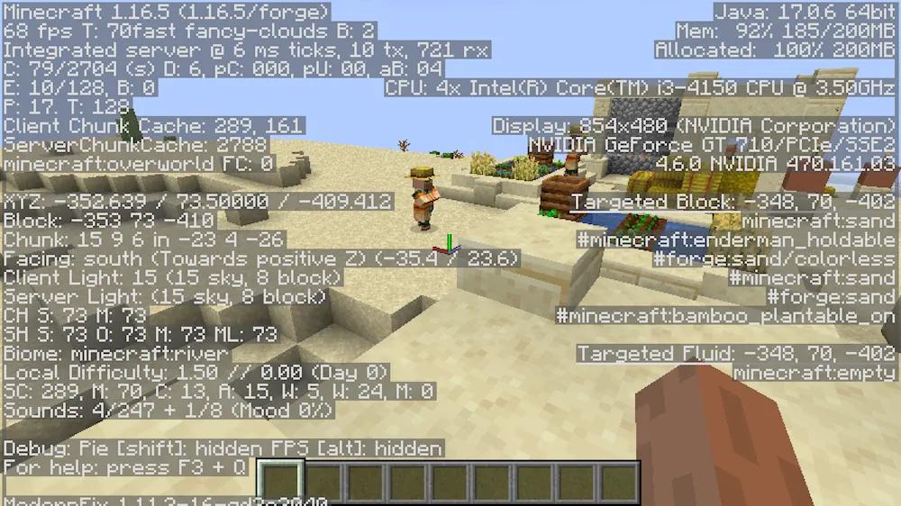 Better performance in Minecraft