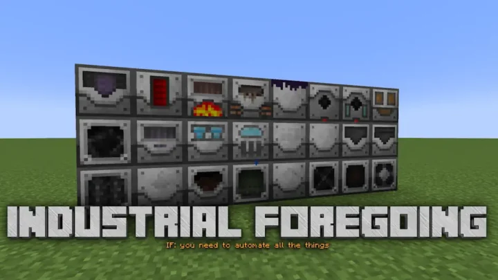 Industrial Foregoing Mod for Minecraft 1.21.1, 1.12.2